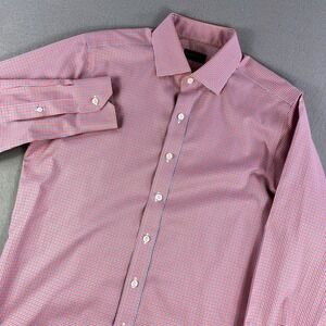 Proper Cloth Gingham Dress Shirt Men's Plaid Large Long Sleeve Button Up